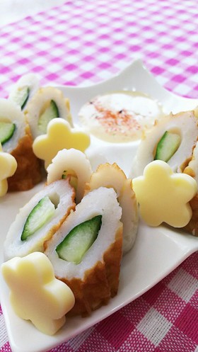 味噌マヨで食べる☆簡単ちくわきゅうり☆